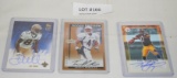 3 ASSORTED AUTOGRAPH FOOTBALL CARDS - MARTIN, PRENTICE, HORN