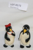 PLASTIC MILLIE & WILLIE SALT/PEPPER SHAKER SET