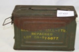 METAL MILITARY AMMUNITION CAN