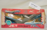 VTG. FRICTION POWERED JET AIRCRAFT W/FOLDING WINGS - N.O.S.