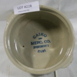 CAIRO NEBR. MERCANTILE CO. STONEWARE ADVERTISING BOWL