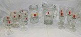 10 GLASS MICHELOB BEER PITCHERS, MUGS, GLASSES