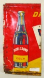 PARTIAL VTG. SINGLE-SIDED ROYAL CROWN COLA TIN SIGN