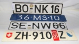 4 FOREIGN AUTOMOBILE LICENSE PLATES