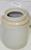 UNMARKED PLAIN STONEWARE CANISTER - NO LID
