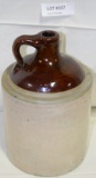 UNMARKED STONEWARE WHISKEY JUG W/HANDLE