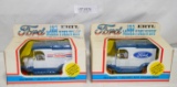 2 FORD 1913 MODEL T DIECAST COIN BANKS W/BOXES - 2 TIMES MONEY