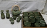 SET OF ORIENTAL STYLE CERAMIC SERVING WARE - 2 FLAT BOXES
