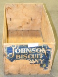 JOHNSON BISCUIT COMPANY WOOD CRATE - LOCAL PICKUP ONLY