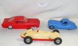 3 PLASTIC TOY CARS, PARTS CARS