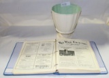 RED WING POTTERY NO. 108 PLANTER, FOLDER RED WING COLLECTOR NEWSLETTERS