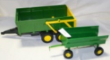 2 PLASTIC JOHN DEERE FARM TOYS