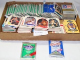 FLAT BOX OF ASSORTED SPORTS TRADING CARDS