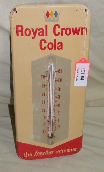 VTG. ROYAL CROWN COLA TIN THERMOMETER