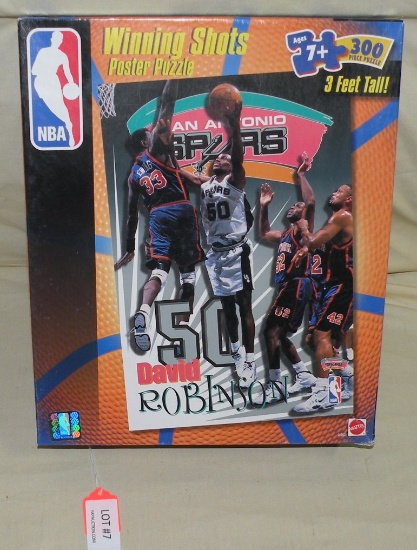 NBA WINNING SHOTS POSTER PUZZLE - 300 PCS., DAVID ROBINSON - UNOPENED