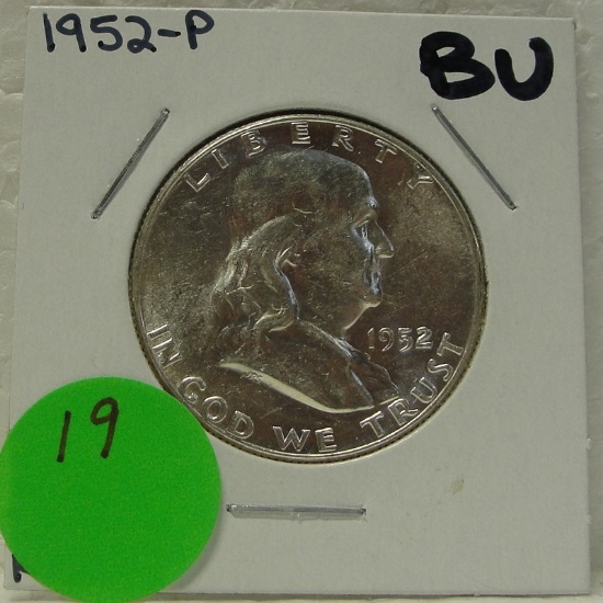 1952 BU FRANKLIN HALF DOLLAR