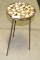 LIGHT TIN DECORATIVE SIDE TABLE - LOCAL PICKUP ONLY