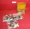 3 BAGS OF ASSORTED BUTTONS, DECORATIVE WOODEN RECIPE BOX