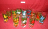 COMPLETE SET OF 12 DAYS OF CHRISTMAS DRINKING GLASSES