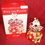FITZ AND FLOYD KRINGLE COOKIE JAR W/BOX