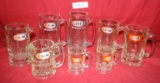 8 ASSORTED A&W ROOT BEER GLASS MUGS
