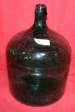 LARGE GREEN GLASS JUG - CHIP ON RIM - LOCAL PICKUP ONLY