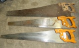 3 WOOD HANDLE HAND SAWS - LOCAL PICKUP ONLY