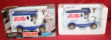 2 DIECAST PEPSI-COLA COIN BANKS W/BOXES - 2 TIMES MONEY
