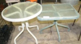 2 GLASS TOP PATIO TABLES - LOCAL PICKUP ONLY