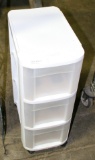 STERILITE PLASTIC 3-DRAWER STORAGE CART ON WHEELS - LOCAL PICKUP ONLY