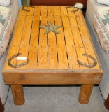 WESTERN DECORATED COFFEE TABLE - LOCAL PICKUP ONLY