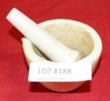COORS POTTERY SMALL MORTAR & PESTLE SET