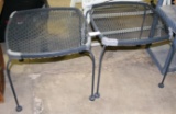 2 WROUGHT IRON STYLE PATIO SIDE TABLES - LOCAL PICKUP ONLY