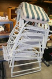 STACK OF FOLDING PATIO LOUNGER CHAIRS - LOCAL PICKUP ONLY