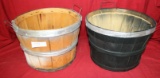 2 PAINTED HALF-BUSHEL BASKETS - LOCAL PICKUP ONLY