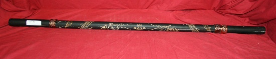 SWORD W/ORIENTAL DECORATED WOODEN SHEATH