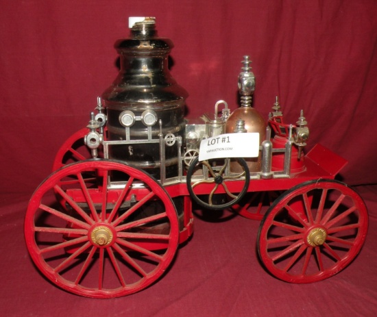 DECORATIVE REPLICA FIRE WAGON LIQUOR DECANTER