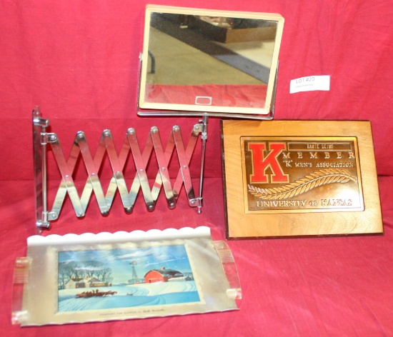 FLAT BOX OF VINTAGE COLLECTIBLES, ADVERTISING