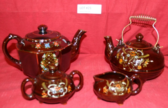 4-PC. CERAMIC VTG. JAPAN TEAPOT SET