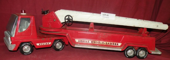 NYLINT TOYS PRESSED STEEL AERIAL HOOK-N-LADDER TRUCK