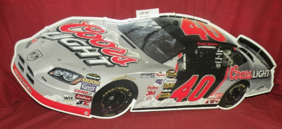 SINGLE-SIDED TIN DAVID STREMME/COORS LIGHT NO. 40 SIGN