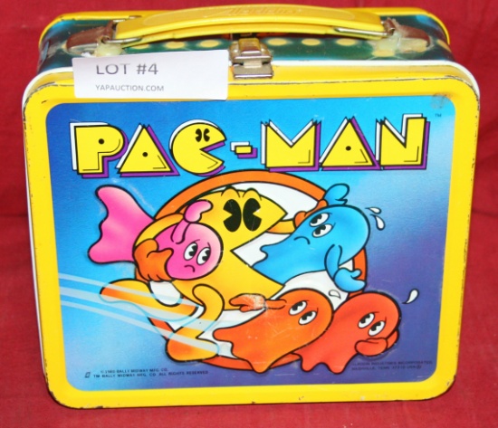 VINTAGE 1980 TIN PAC-MAN LUNCHBOX - NO THERMOS