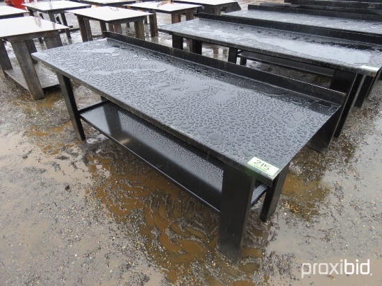 New/Unused 7' 1/2" Metal Shop Table