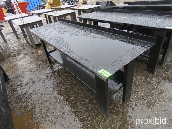 New/Unused 7' 1/2" Metal Shop Table