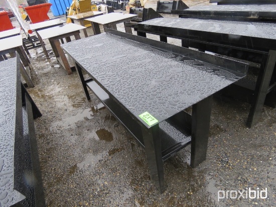 New/Unused 7' 1/2" Metal Shop Table