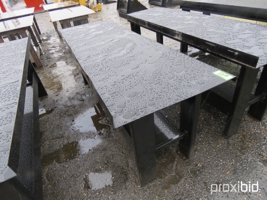 New/Unused 7' 1/2" Metal Shop Table