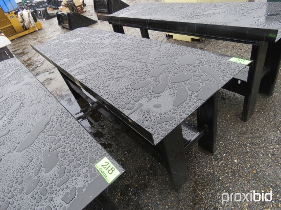 New/Unused 7' 1/2" Metal Shop Table