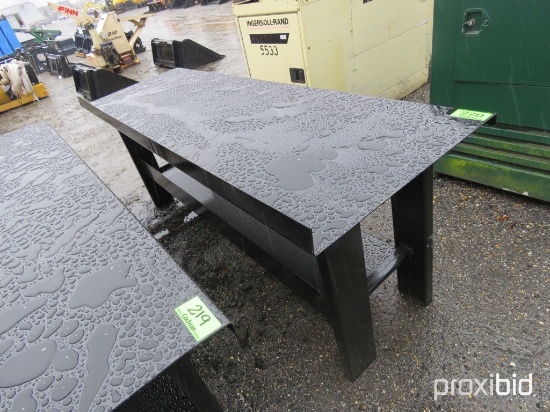 New/Unused 7' 1/2" Metal Shop Table