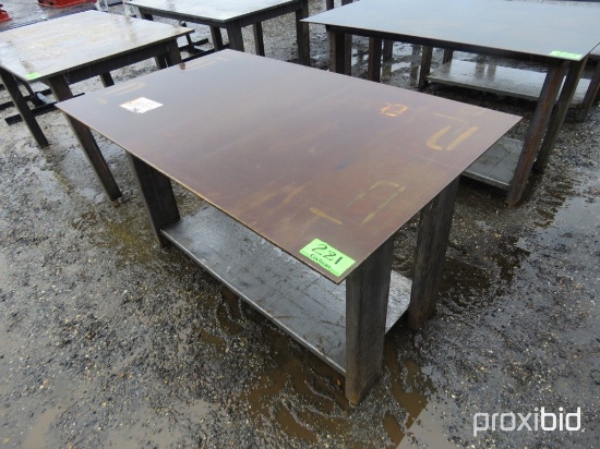 New/Unused 4' 9" Shop Table w/Adjustable Shelf