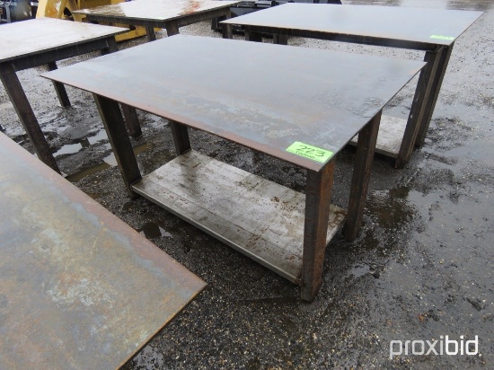 New/Unused 4' 9" Shop Table w/Adjustable Shelf